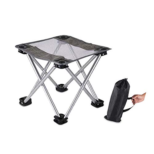 Folding Camping Stool,Portable Fishing Stool&Chair, Lightweight 1.2lbs Outdoor Slacker Chair for Backpacking, Hiking, BBQ, Picnic, Travel. 330lbs Capacity with Carry Bag