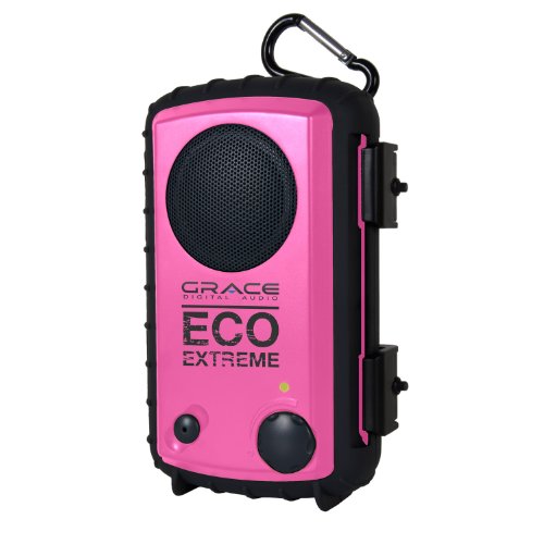 Eco Extreme Aux Waterproof Portable Speaker Case (Pink) in