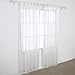 Deconovo White Sheer Curtains Rod Pocket Linen Look White Sheer Curtains Sheer Panels for Bedroom 52W x 95L White 2 Panels