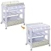 Costzon Baby Bath and Changing Table, Diaper Organizer for Infant with Tube & Cushion (Beige)