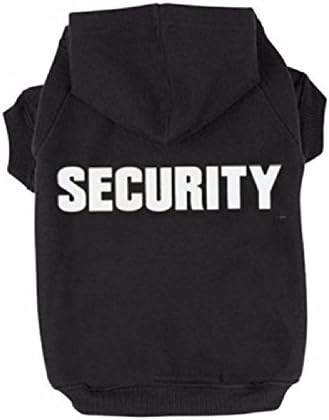 Puppy Dog Cat Pets Appareal Security Sweatshirt Hoodie Clothes Hood Coat Sweater For Winter Warm Small Medium Large Pets (XXXL, Black)