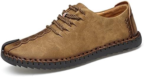 CANRO Men's Retro British Style Casual Shoes Leather Oxford Plimsolls Sneakers