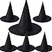 Start 6PCs Womens Black Witch Hat Costume Accessory For Party & Halloween & Carnivals