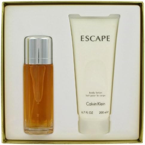 Câlvin Kleîn Escapě Perfŭme For Women Gift Set - 3.4 oz Eau De Parfum Spray + 6.7 oz Body Lotion + FREE All Over Shampoo