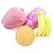 Melipet Teeth Grinding Lava Block Calcium Stone for Hamster Chinchilla Rabbit Mouse Squirrel Teeth Grinding Chew Toy Supplies(Fruit Shape: Bananas Orange Grape Apple)