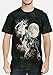 The Mountain Three Wolf Moon Adult T-Shirt, Dark Green, 2XL