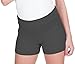 My Bella Mama Maternity Yoga Shorts - Fold Over Waist Band (Medium, Dark Grey)