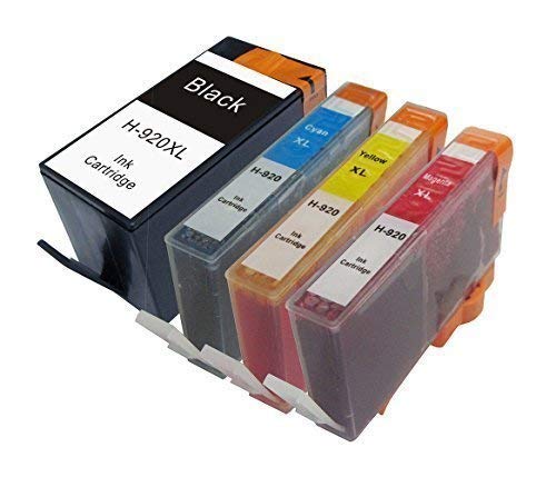 1 x of 4 Non Oem replacement Black & Colour fits HP 920 XL Compatible Ink Cartridges Officejet 6000 6500 6500A 7000 7500A E609a