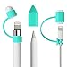 Fintie 3 Pieces Silicone Bundle Compatible with Apple Pencil 1st Generation, Soft Protective Cover Accessories Pencil Cap Holder with Nib Cover, Cable Adapter Tether, Mint Green