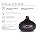 Essential Oil Diffuser by Aspire Emporium, 300 ML Capacity, Dark Wood Grain Finish Ultrasonic Oils Diffusers, Best for Home, Office, Baby Room, Aromatherapy Diffuser, Aroma Humidifier with Cool Mist