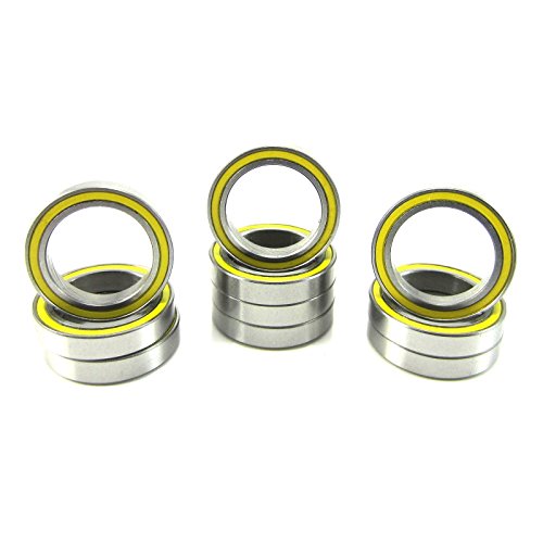 (10) 15x21x4mm Precision Ball Bearings ABEC 3 Rubber Seals YE