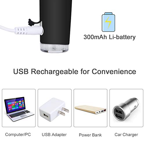 Dental Tools Electric Dental Calculus Remover Tartar Remover for Teeth Cleaning Kit for Home Use(Black) - Thumbnail 6
