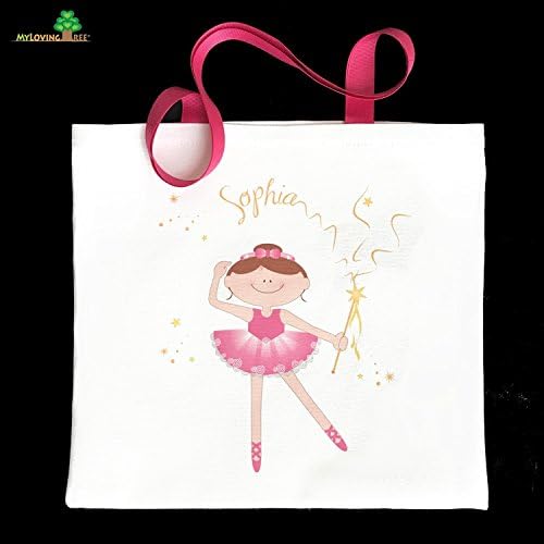 Ballerina birthday party dance recital personalized ballet girl party tote bags shoulder bags for little kids girls party favors little ballerina toddler dancer preschooler