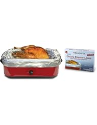 Pansaver Foil Electric Roaster Liners, 3 Box Bundle (6 Liners for Roasters). Fits 16, 18 and 22 Quart Roasters. Best Liners for Roasting Whole Meats.