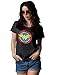 Decrum Womens Distressed Logo Wonder Woman Merchandise - Womens Superhero Shirt | Wonder Woman T Shirt Black, M