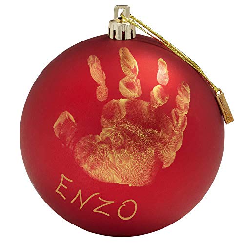 baby handprint bauble