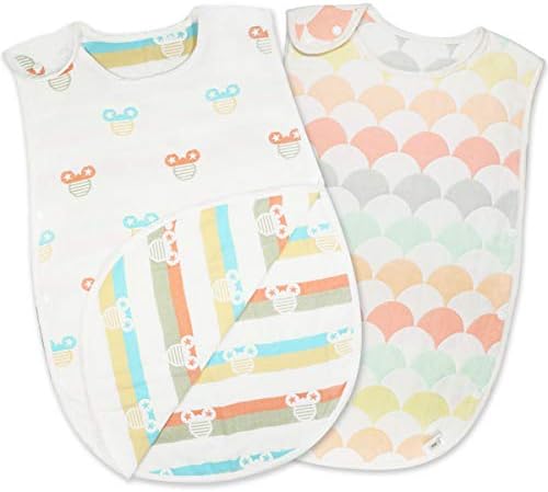 Yuuhinn スリーパー ベビー 赤ちゃん 寝袋 6重ガーゼ 女の子 男の子 オーガニックコットン100 新生児 3歳まで 美品 紅葉 ギフト 寝冷え防止 2セット 出産お祝い お昼寝 柔らかく 通気性