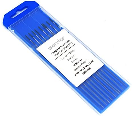 B.W.P 10pcs Pure Tungsten Electrodes WP 1.0150mm 0.04"6" For TIG Welding Luminum And Magnesium