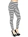 Women's Geometrical Pattren Digital Striped Print Shaping Leggings