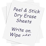 Houseables Dry Erase Sheets, 10 Pack, White Board Vinyl Stickers, 8.5