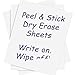 Houseables Dry Erase Sheets, 10 Pack, White Board Vinyl Stickers, 8.5
