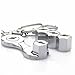 4Pcs Chrome Wheel Tire valve stems & Caps with Wrench Key Chain (For BMW Mini Cooper)
