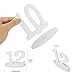 Wedding Table Numbers with Holder Base, White Wooden Numbers 1-20, Table Cards Wedding Reception for Banquets, Cafes, Restaurants, Hotels, Parties