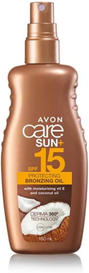Avon Care Sun+ SPF15 Bronzing Oil Coconut Vitamin E Water Resistant 150ml