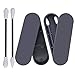 Cotton Swab Portable Silicone Swab Cleanable for Ear Cleaning Beauty Treatment Makeup 2 Pack Reusable Cotton Buds with Dust-proof Case 2 Pack Reusable Cotton Swabs