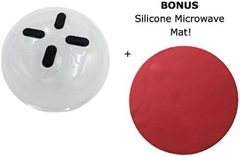 Magnetic Microwave Splatter Cover Plate Guard Lid With Steam Vents 11.8 Inch BONUS Silicone Mat Included