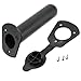 Multi Outools Plastic Flush Mount Fishing Boat Rod Holder with Cap Cover for Kayak Boat Canoe 7.9x1.8 inch Fishing Tackle Accessory 30 Degree Black 2pcs/4pcs (4PCS)