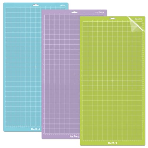 ReArt Cutting Mat Variety 12x24 – 3 Pack Strong Standard Light, Multiple Adhesive Cut Mat Replacement