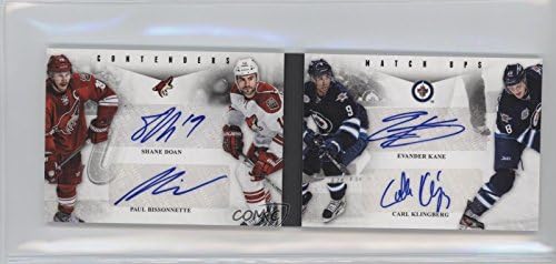Evander Kane; Carl Klingberg; Paul Bissonnette; Shane Doan (Hockey Card) 2011-12 Panini Playoff Contenders - Matchups Quad Autographs Booklet #12