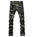 Denim Men's Camouflage Pockets Slim Biker Jeans