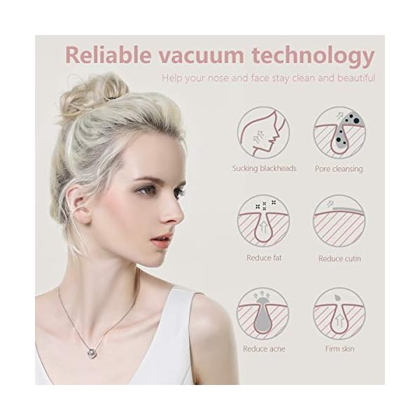 Mosen Blackhead Remover Vacuum Professional Pore Vacuum Cleaner Acne Comedone Extractor USB Rechargeable Blackhead…