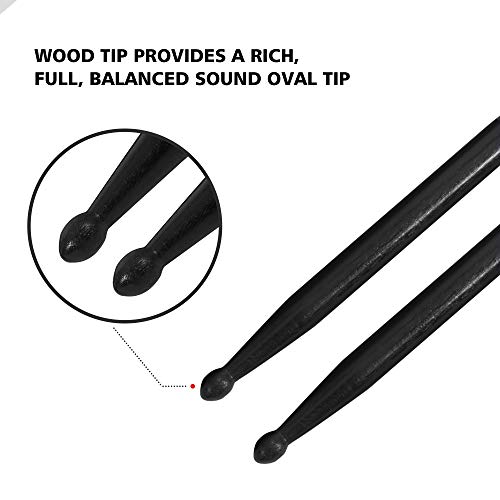 image for ZYC Drum Sticks, 5A Drumsticks，1 PAIRS，American Classic Maple Wood