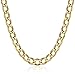 Amazon Collection Men's 10k Yellow Gold 5mm Curb Link Chain Necklace