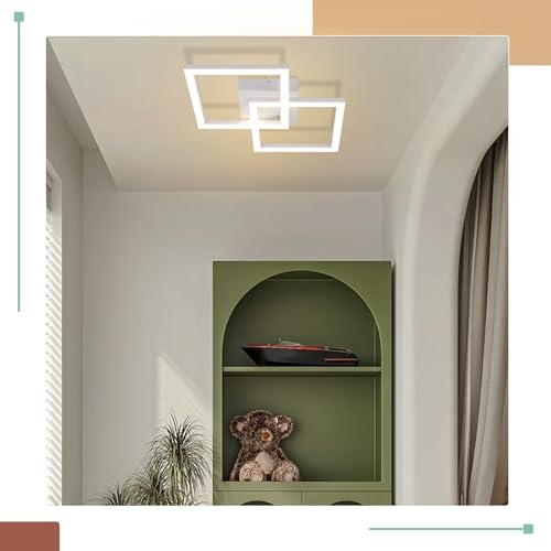 Homefire LED Ceiling Light Kitchen - Modern Kitchen Light 24W 4000K Ceiling Light Living Room Design Lamp Hallway Neutral Bedroom Ceiling Lighting White Children's Bedroom