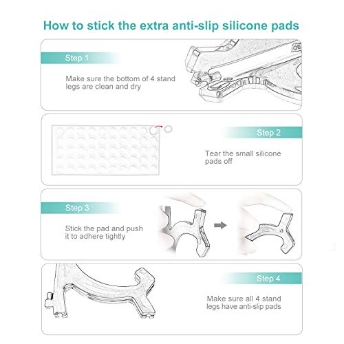 image for Comgrow 10 Pack 4.3 Inch Upgraded Anti-Slip Acrylic Plate Display Stan