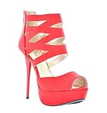 SASSY SEXY FLEXIE Women's Strappy Vamp Stilleto Platform Heel Pumps Shoes New