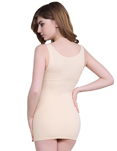 Everbellus Womens Tummy Control Shapewear Tank Top Seamless Body Shaper Beige Medium