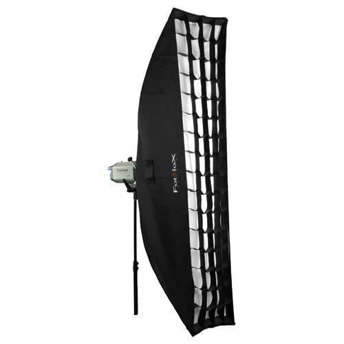 Fotodiox Pro 12x56" Strip Softbox PLUS Grid (Eggcrate) for Studio Strobe/Flash with Soft Diffuser and Dedicated Speedring Insert, for Elinchrom Monolights, Prolinca Monolights, BXRi Style, D-lite Series, Ranger Series and EL Series Strobe Flash Light, Soft box, Speed Ring
