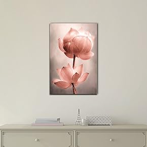 Canvas Wall Art - Lotus Flowers - Gallery Wrap Modern Home Art | Ready to Hang - 12x18 inches
