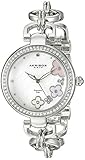 Akribos XXIV Women's AK874SS Round White Mother of Pearl Dial Three Hand Quartz Strap Watch