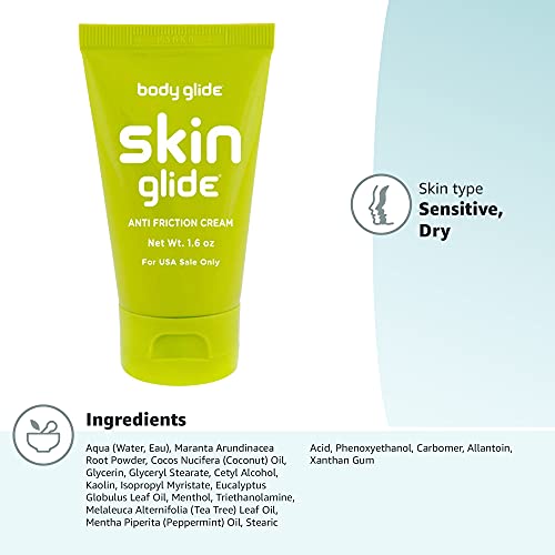 BodyGlide Skin Glide AntiFriction Cream Chafing Prevention for