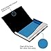 Business Card Holder Business Card Case - JuneLsy 2 Pack Luxury PU Leather and Stainless Steel Card Holder for Men and Women with Magnetic Shut Keep Business Cards Clean (Black/Blue)