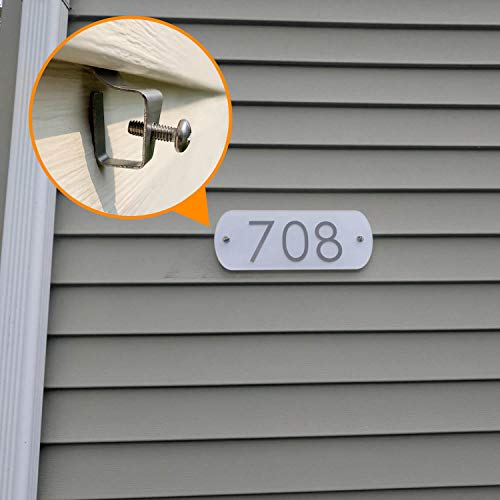 Address Plaques Hanger for Vinyl Siding, NoHole Needed Outdoor House