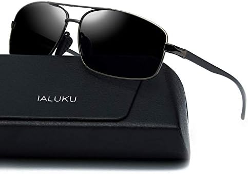 Rectangular Polarized Sunglasses for Men Square Retro Sunglasses