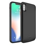 [ Upgraded ] iPhone X/XS Battery Case,MAXBEAR 4000mAh Portable Ultra Slim External Battery Charging Case Support Headphones Battery Pack for Apple iPhone X/XS,iPhone 10 (5.8 inch) -Black