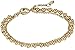 Fossil Gold-Tone Steel and Brass Double-Chain Bangle Bracelet